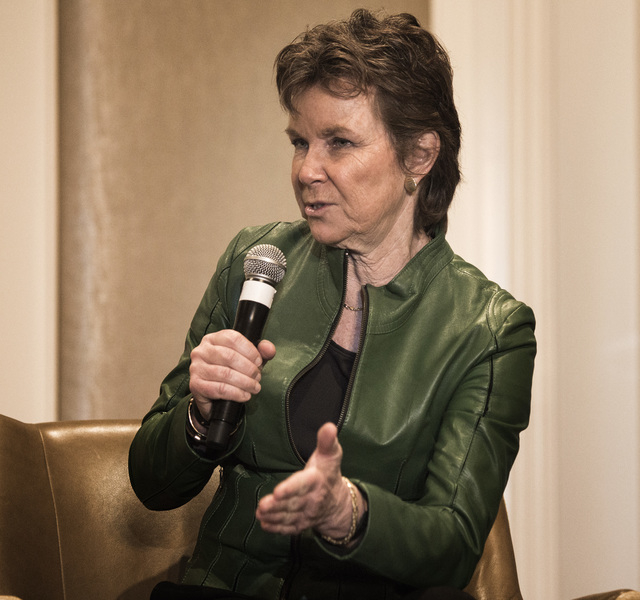 Education Trust President Kati Haycock speaks during the Newsfeed Breakfast at the Four Seasons Hotel Las Vegas on Tuesday, March 17, 2015. The event discussed K-12 education and was sponsored by  ...
