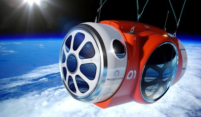 Zero2infinity is one of two organizations hoping to use pressurized capsules suspended beneath helium balloons as a way to take tourists into near space. (Courtesy, CNN)