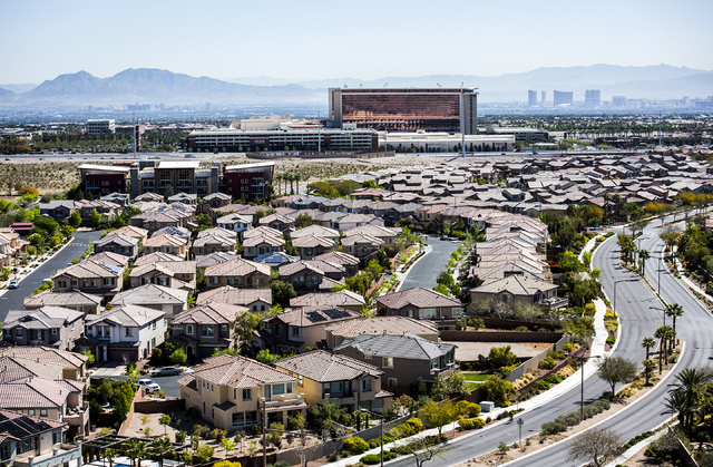 A view of Summerlin at Desert Foothills Drive near Charleston Boulevard on Friday, March 27, 2015. The mastered-planned community on the western edge of Las Vegas was launched 25 years ago. (Jeff  ...