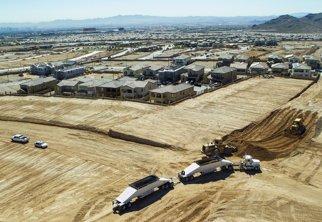Construction on The Paseos in Summerlin is seen Friday, March 27, 2015. The mastered-planned community on the western edge of Las Vegas was launched 25 years ago. (Jeff Scheid/Las Vegas Review-Jou ...