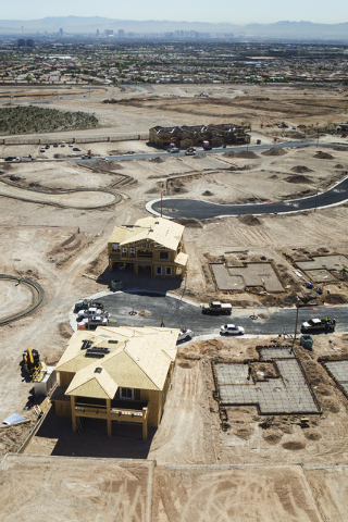 Construction at The Paseos in Summerlin  is seen Friday, March 27, 2015. The mastered-planned community on the western edge of Las Vegas was launched 25 years ago. (Jeff Scheid/Las Vegas Review-Jo ...