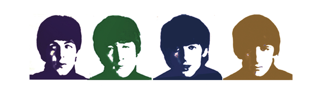 Images from The Beatles' album, "Hard Days Night."