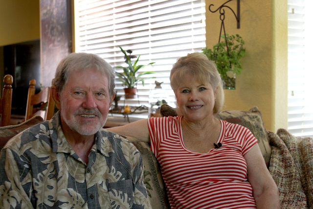 Glenn Shaw and his niece Linda Stiles, shown in this Aug. 5 photo, accidentally blocked the exit of the Beatles limousine from MacCarran airport after their arrival. (Michael Quine/Las Vegas Revie ...