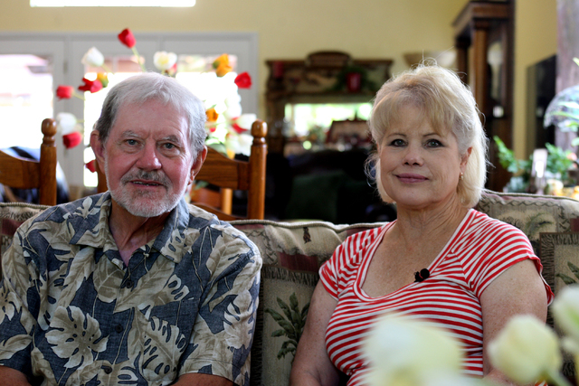 Glenn Shaw and his niece Linda Stiles, shown in this Aug. 5 photo, accidentally blocked the exit of the Beatles limousine from MacCarran airport after their arrival. (Michael Quine/Las Vegas Revie ...