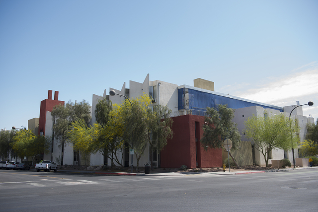 The exterior of the 211 apartments is shown during the renovation of a new residential project in Downtown Las Vegas on Tuesday, April 14, 2015. (Martin S. Fuentes/Las Vegas Review-Journal)