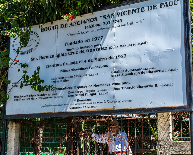 The sign of a nursing home in Jinotepe, Nicaragua is seen, Jan. 2015. The Vital Life Foundation is a Marquis and Consonus foundation, founded to support organizations and programs that provide mea ...