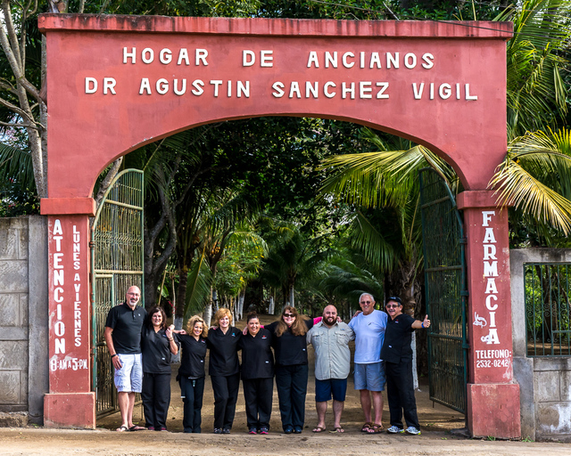 Volunteers from the Vital Life Foundation and the Jesse F. Richardson Foundation pose for a photo outside of a nursing home in Jinotepe, Nicaragua, Jan. 2015. The Vital Life Foundation is a Marqui ...