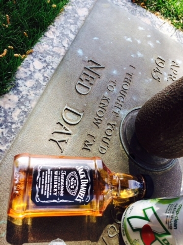 The gravestone of former R-J columnist Ned Day. (Courtesy)