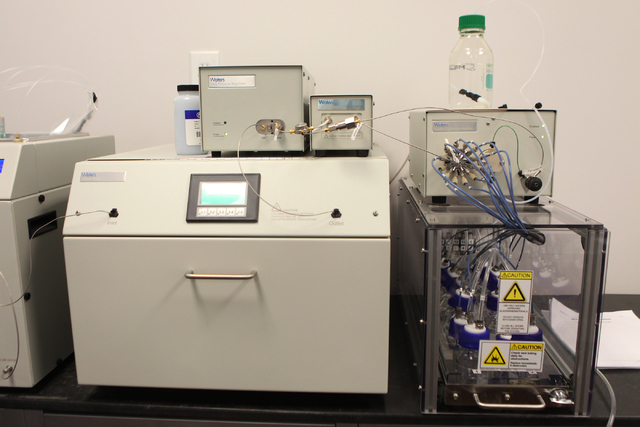 A super critical fluid extractor is seen inside the research and development room at the DigiPath Labs facility in Las Vegas during a tour Wednesday, April 15, 2015. DigiPath Labs will be one of t ...