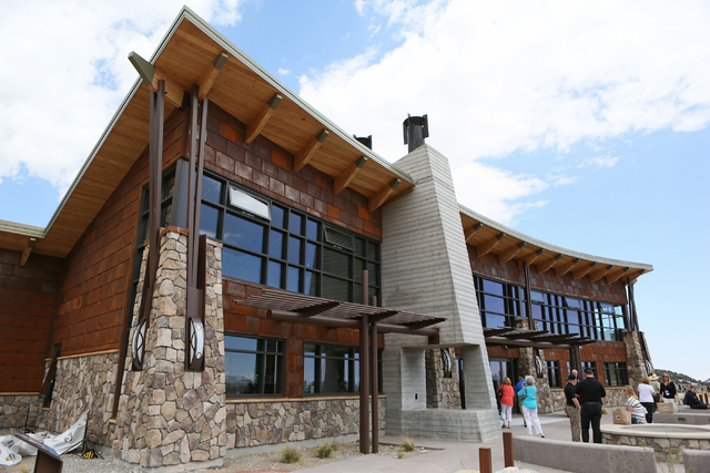 The visitor center is shown at Spring Mountains Visitor Gateway Friday, May 30, 2015, in Kyle Canyon near Las Vegas. The new 128-acre complex is located on Route 157 and is about 35 miles northwes ...