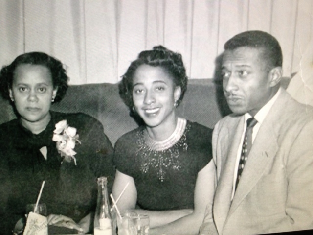 Stan Armstrong's family which includes his mother's cousin Clarice, his mother Johnnie Mae and his father Lloyd, are shown on Sept. 18, 1955 at the Moulin Rouge, the first racially integrated hote ...