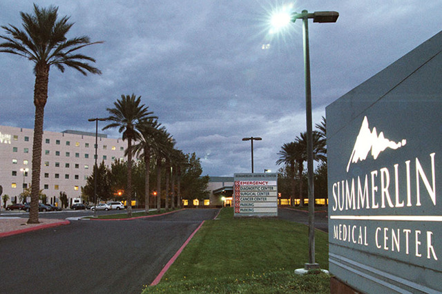 Summerlin Hospital and Medical Center. (Todd Lussier/View)