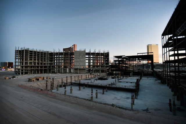 Boyd Gaming's former Echelon development is seen unfinished along the Strip in Las Vegas on Monday, March 23, 2015. Malaysia-based Genting Berhad, which bought the property in 2013, is scheduled t ...