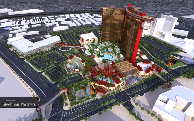 An artist rendering of the Resort World Las Vegas. The $4 billion project development  at the site of the former Stardust is the first  megaresort  Las Vegas since 2005. COURTESY PHOTO