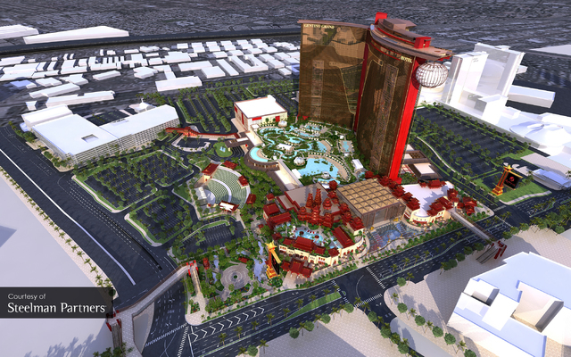 An artist rendering of the Resort World Las Vegas. The $4 billion project development at the site of the former Stardust is the first megaresort Las Vegas since 2005. COURTESY PHOTO