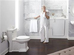From grab bars with style to gorgeous anti-slip floors, aging in place looks better than ever