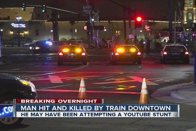Calif man killed by train during possible YouTube stunt | Nation and ...