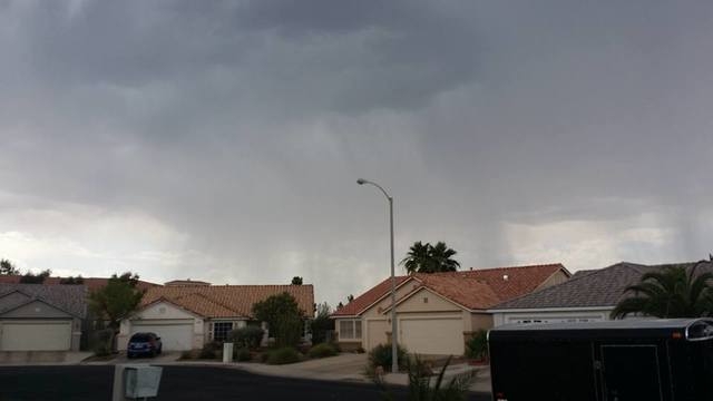 Rain is seen in Las Vegas on June 14, 2015. (Courtesy, Billy Torres)