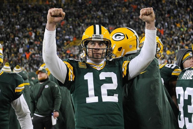 Green Bay Packers quarterback Aaron Rodgers (12) on Dec 28, 2014. (Benny Sieu-USA TODAY Sports)