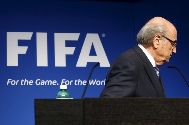 Former FIFA President Sepp Blatter leaves after his statement during a news conference at the FIFA headquarters in Zurich, Switzerland, on June 2, 2015. Sepp Blatter resigned as FIFA president on  ...