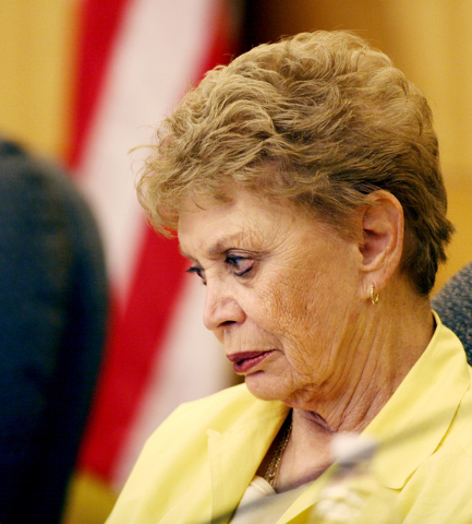RJ FILE*** LOCAL - Clark County Commissioner Myrna Williams attends a zoning meeting in the commission chambers at the Clark County Government Center Wednesday, Aug. 16, 2006. Williams lost her pr ...