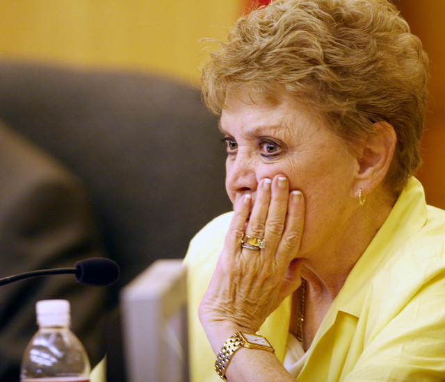 RJ FILE*** LOCAL - Clark County Commissioner Myrna Williams attends a zoning meeting in the commission chambers at the Clark County Government Center Wednesday, Aug. 16, 2006. Williams lost her pr ...