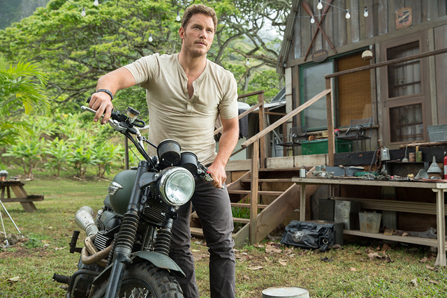 Chris Pratt stars in "Jurassic World." (Chuck Zlotnick/Universal Pictures and Amblin Entertainment, Inc.)