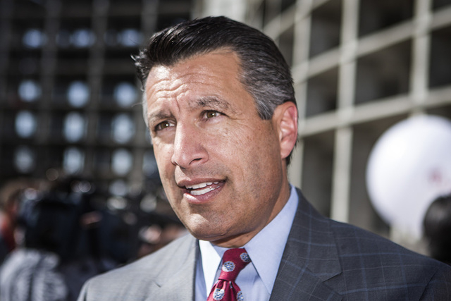 Gov. Brian Sandoval during the groundbreaking of the $4 billion Resorts World Las Vegas resort property, the site of the former Stardust hotel-casino on Tuesday, May 5, 2015. Jeff Scheid/Las Vegas ...