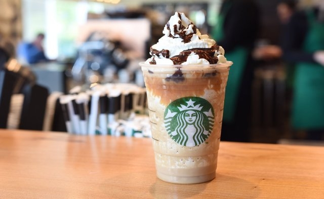 Caramel Cocoa Cluster: The blend: toffee nut syrup + coffee + milk + ice + whipped cream + caramel sauce (Courtesy CNN)