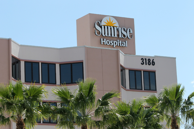 Sunrise Hospital and Medical Center, 3186 South Maryland Parkway, in Las Vegas is seen on Tuesday, April 21, 2015. (Erik Verduzco/Las Vegas Review-Journal) Follow Erik Verduzco on Twitter @Erik_Ve ...