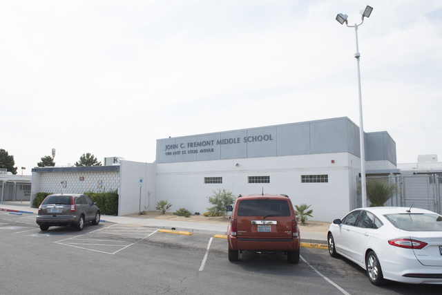 John C. Fremont Middle School, 1100 E. Saint Louis Ave. in Las Vegas, Friday, June 26, 2015. (Jason Ogulnik/Las Vegas Review-Journal)