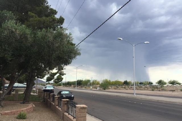 A storm is seen in the Las Vegas Valley from Henderson on June 14, 2015. (Courtesy, Bruce Kester)