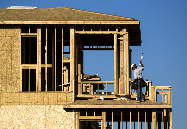 Single family home under construction is seen Wednesday, June 3, 2015 at Lake Las Vegas in Henderson.
(Jeff Scheid/Las Vegas Review-Journal) Follow Jeff Scheid on Twitter @jlscheid