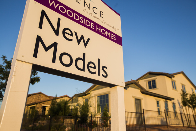 Woodside Home model home is seen Wednesday, June 3, 2015 at Cadence, a 2,200 acre planned community, near Lake Mead Parkway east of Boulder Highway in Henderson.
 (Jeff Scheid/Las Vegas Review-Jou ...