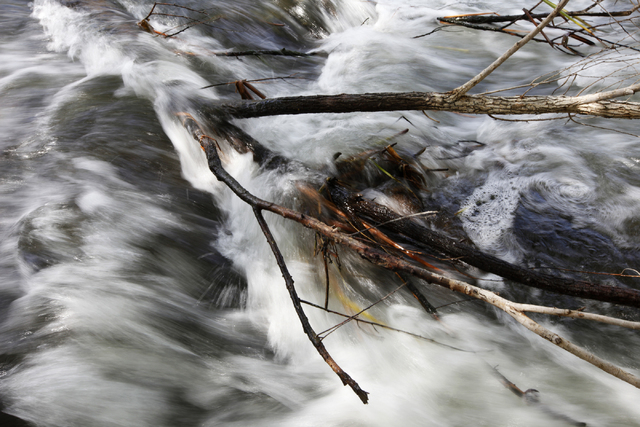 Water flows through the Las Vegas Wash in the Clark County Wetlands Park on Thursday, June 4, 2015, in Las Vegas. Almost every drop of water used indoors in the valley is recycled. (James Tensuan/ ...