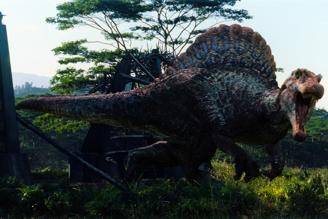 Spinosaurus from "Jurassic Park III."