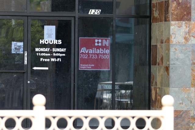 An open business space is shown at 617 Mall Ring Circle suite 120 near Galleria at Sunset mall Thursday, June 4, 2015, in Henderson. A marijuana dispensary was proposed and later withdrawn in the  ...