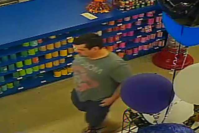 Las Vegas police arrested a man who they say robbed a west valley party supply store at knifepoint last month, according to police. (Courtesy Las Vegas Metropolitan Police Department)
