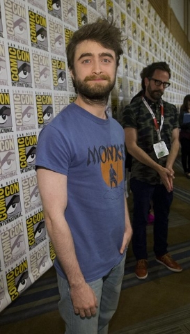 Cast member Daniel Radcliffe poses at a press line for "Victor Frankenstein" during the 2015 Comic-Con International Convention in San Diego, California July 11, 2015. (Mario Anzuoni/Reuters)