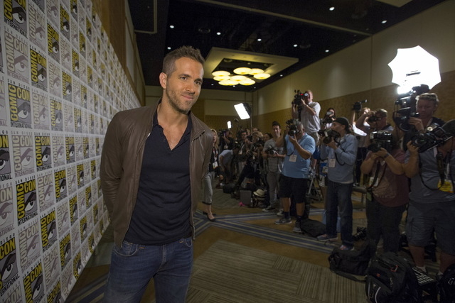 Cast member Ryan Reynolds poses at a press line for "Deadpool" during the 2015 Comic-Con International Convention in San Diego, California July 11, 2015. (Mario Anzuoni/Reuters)