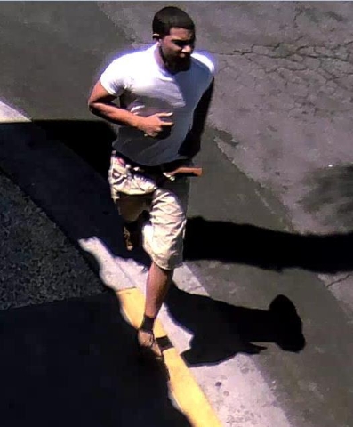Henderson police are looking for a man they say robbed a bank customer in June. (Courtesy/Henderson Police Department)