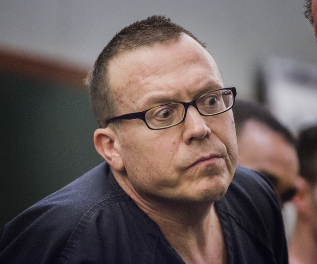 Paul Herron appears at Regional Justice Center on Thursday, May 21, 2015. He was shot on Dec. 21, 2014, by Las Vegas police after he shouted "just kill me" at officers in the midst of a standoff. ...