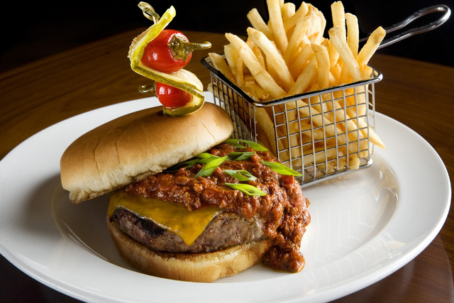 The Open-Faced Chili Burger as displayed at the Grand Cafe restaurant located in the Green Valley Ranch hotel-casino in Henderson on Thursday, Oct. 17, 2013. (Jeferson Applegate/Las Vegas Review-J ...