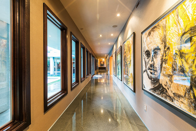 A hallway displays more artwork.  (Courtesy photo)
