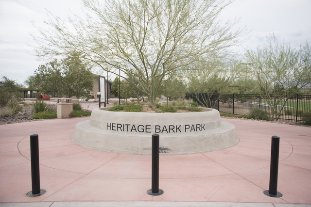 Heritage Bark Park at 300 Racetrack Road in Henderson is shown on Saturday, July 2, 2015. (Jason Ogulnik/Las Vegas Review-Journal)