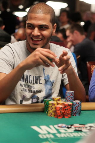 Adil Khan competes during Day 2B of the World Series of Poker event at the Rio Convention Center in Las Vegas Wednesday, July 8, 2015. (Erik Verduzco/Las Vegas Review-Journal) Follow Erik Verduzco ...