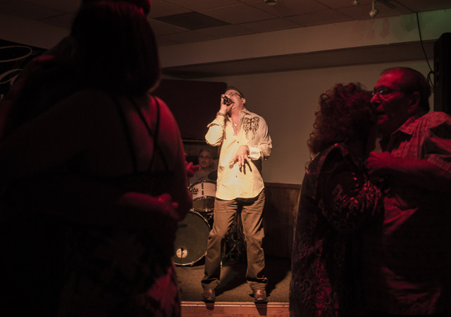 Emcee Mark Giovi sings during Monday Nite Jamming at the Tap House, 5589 W. Charleston Blvd., on Monday, June 29, 2015. Jeff Scheid on Twitter @jlscheid (Jeff Scheid/Las Vegas Review-Journal)