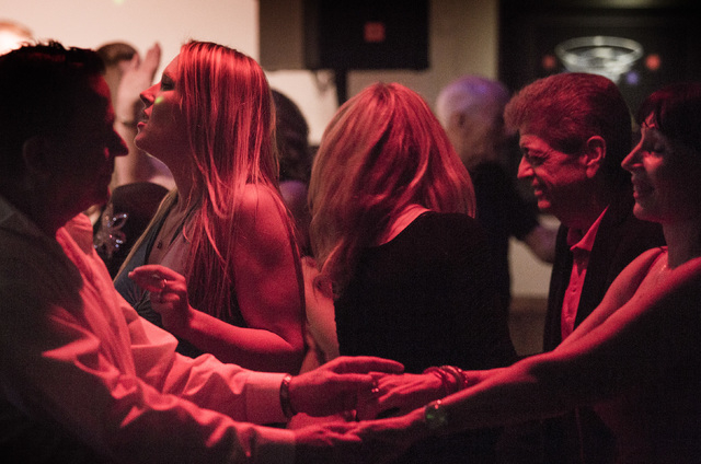 Patrons dance during Monday Nite Jamming at the Tap House, 5589 W. Charleston Blvd., on Monday, June 29, 2015. Jeff Scheid on Twitter @jlscheid (Jeff Scheid/Las Vegas Review-Journal)