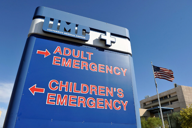 The University Medical Center is seen on Friday, Oct. 17, 2014. (David Becker/Las Vegas Review-Journal)