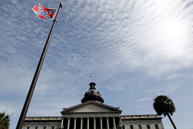A Confederate flag stands in front of the South Carolina State House in Columbia, South Carolina July 4, 2015. (REUTERS/Tami Chappell)